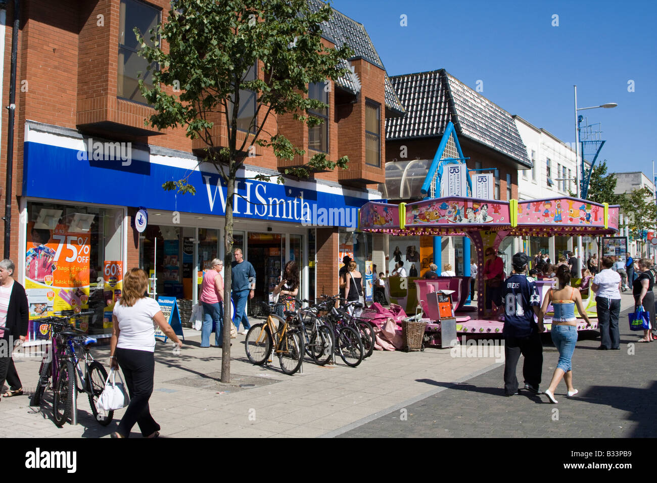 town centre high street shops lowestoft suffolk east anglia england uk