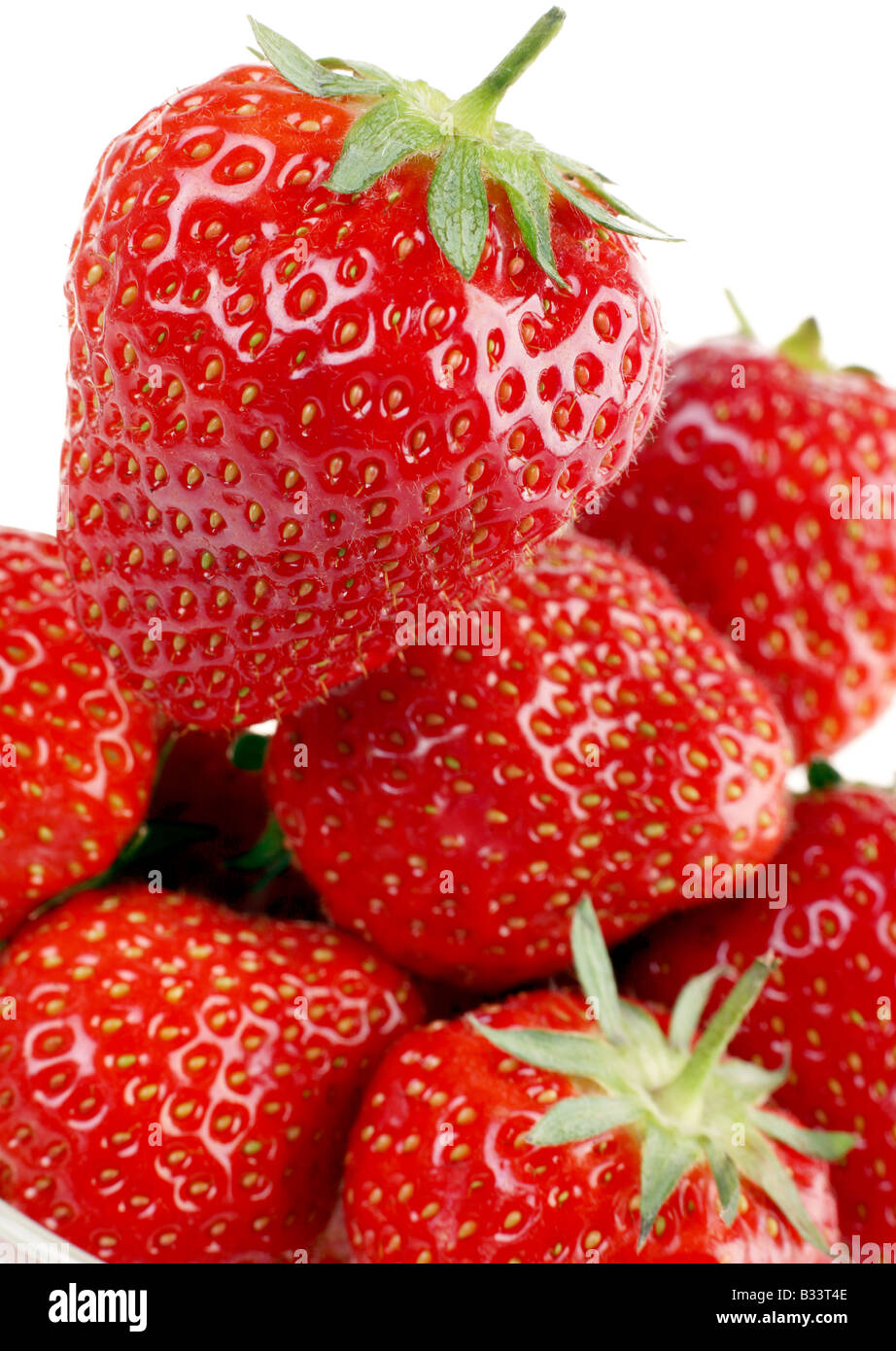 Strawberry fresh fruit isolated on white background Stock Photo - Alamy