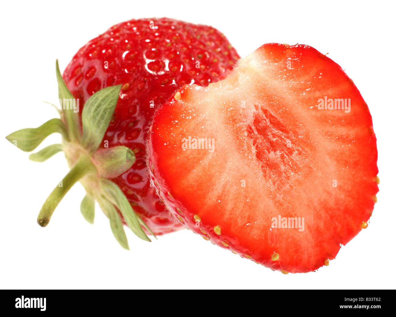 Strawberry fresh fruit isolated on white background Stock Photo - Alamy