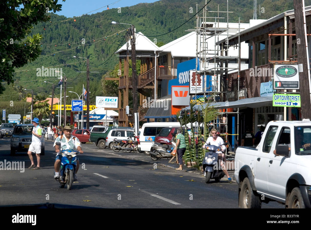 street scene avarua rarotonga cook islands Stock Photo - Alamy