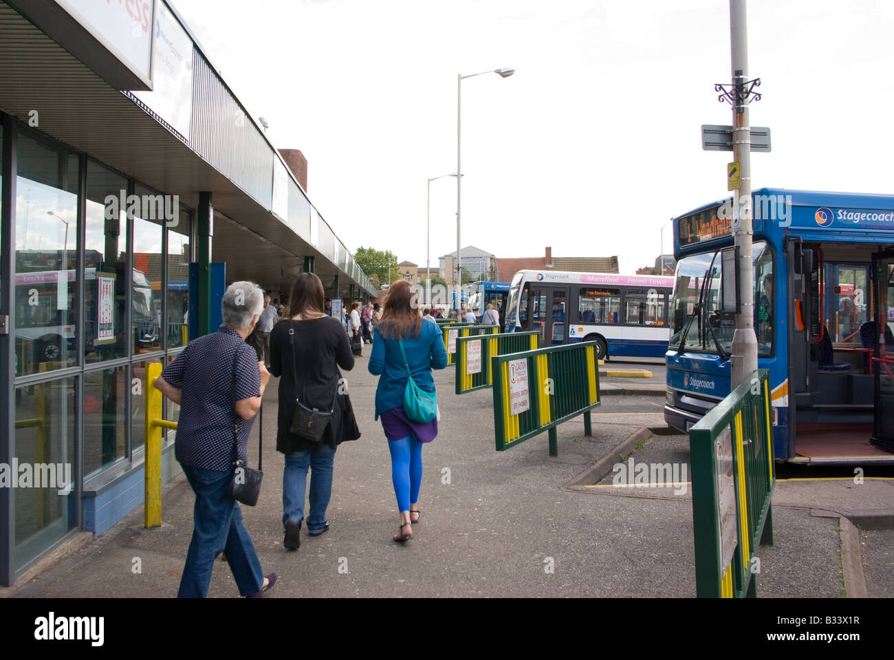 Bus station, Rosemary street, Mansfield, Notts Stock Photo - Alamy