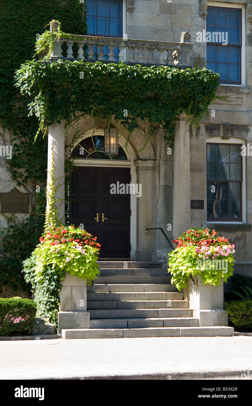 Front entrance to the old courthouse in Niagara on the lake, Ontario, Canada Stock Photo