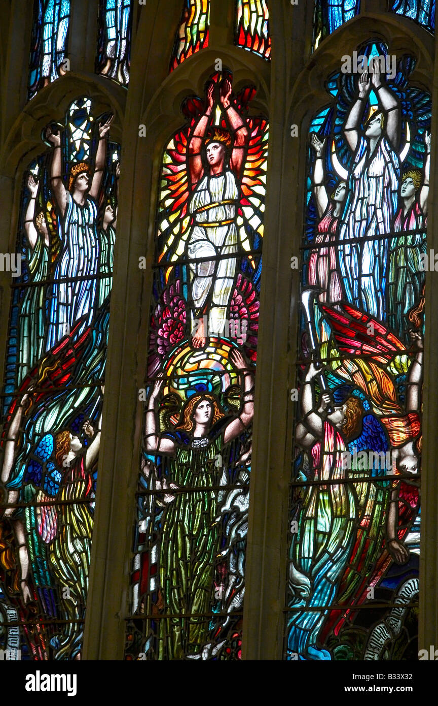 Stained glass window in Holy Trinity Church in Kingston upon Hull Stock