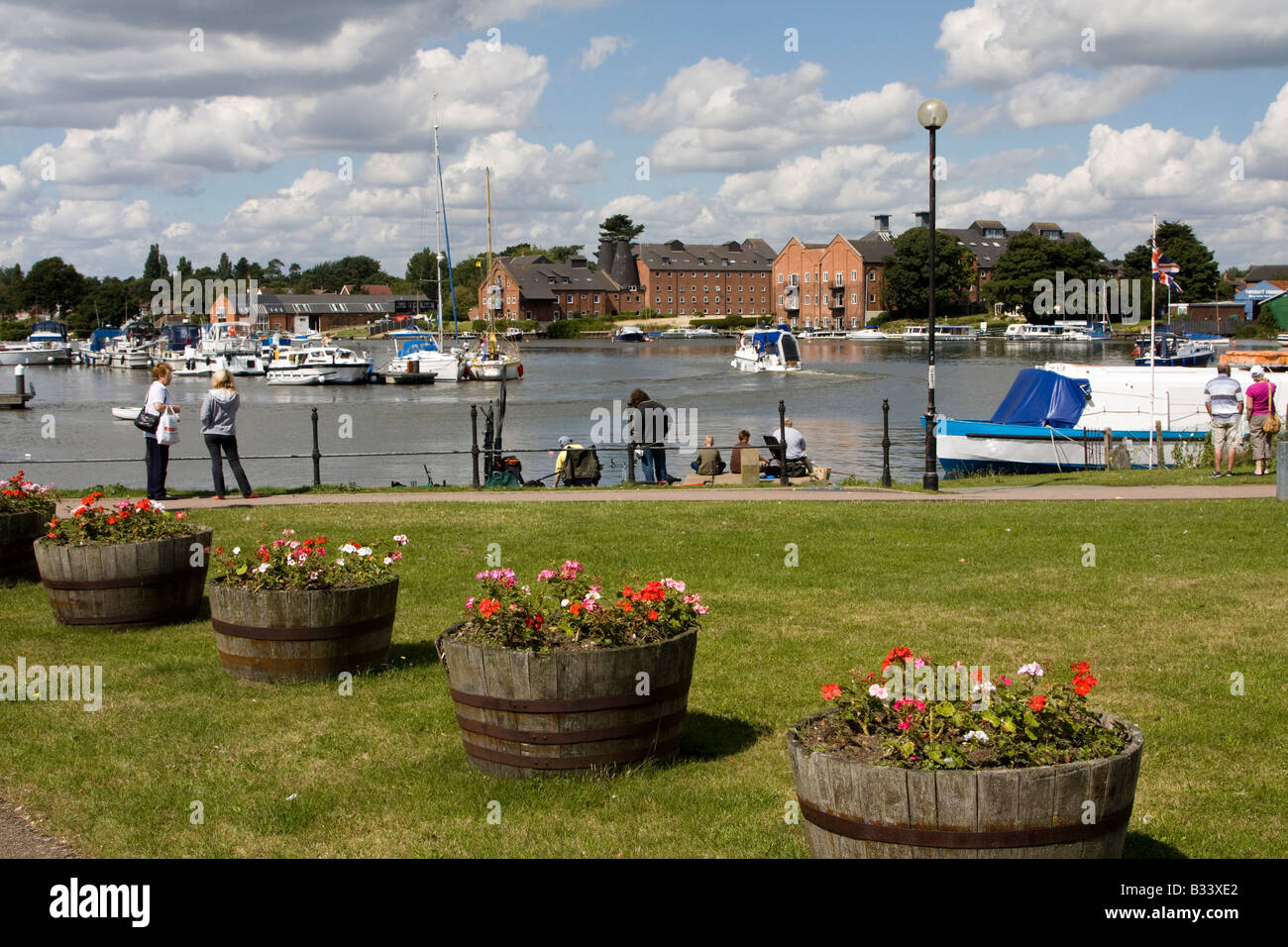 Oulton Broad part of the norfolk broads suffolk east anglia england uk gb Stock Photo