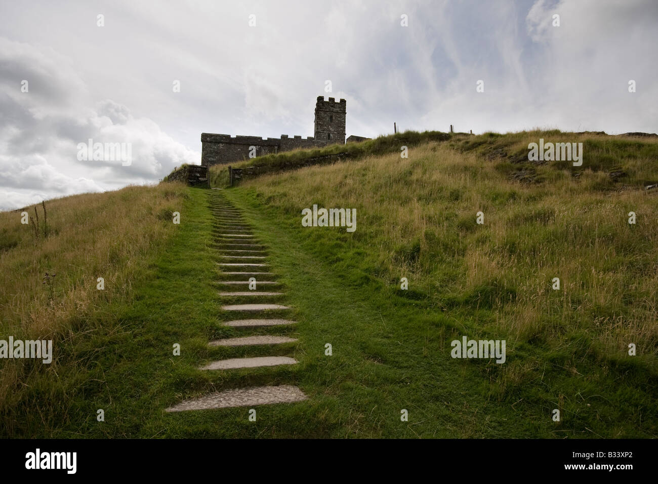 Steps leading up to the church of St Michael de Rupe, which sits at the ...