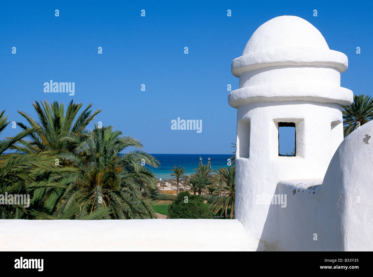 Hotel Odyssee in the Oasis Zarzis Djerba Island Tunisia Stock Photo
