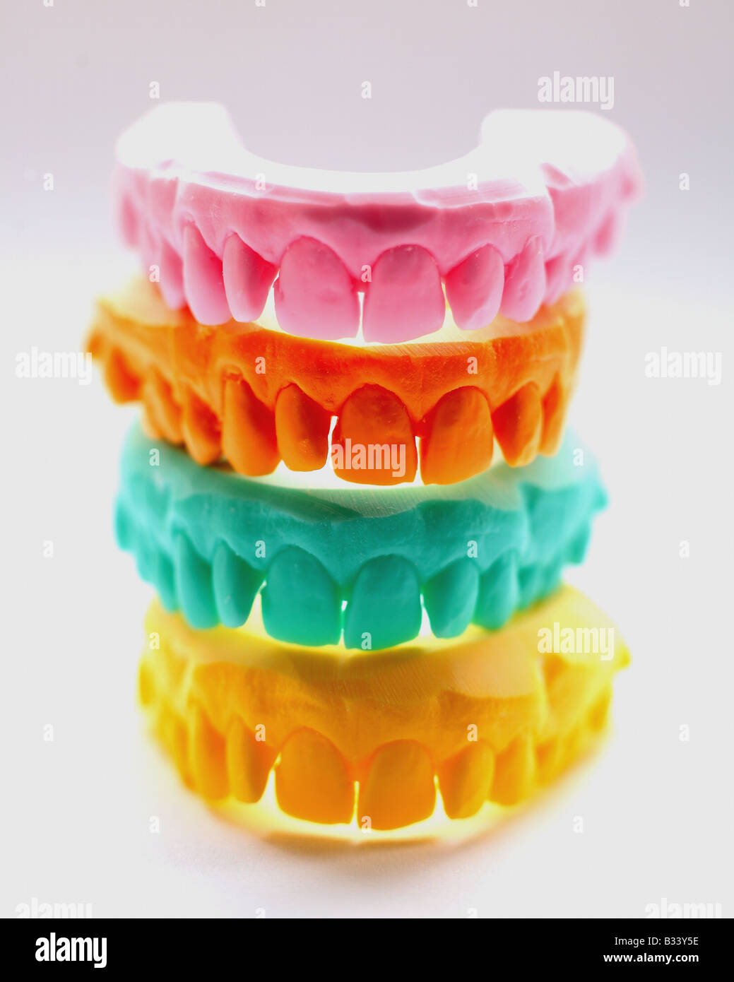 Teeth moulds Upper jaw Stock Photo