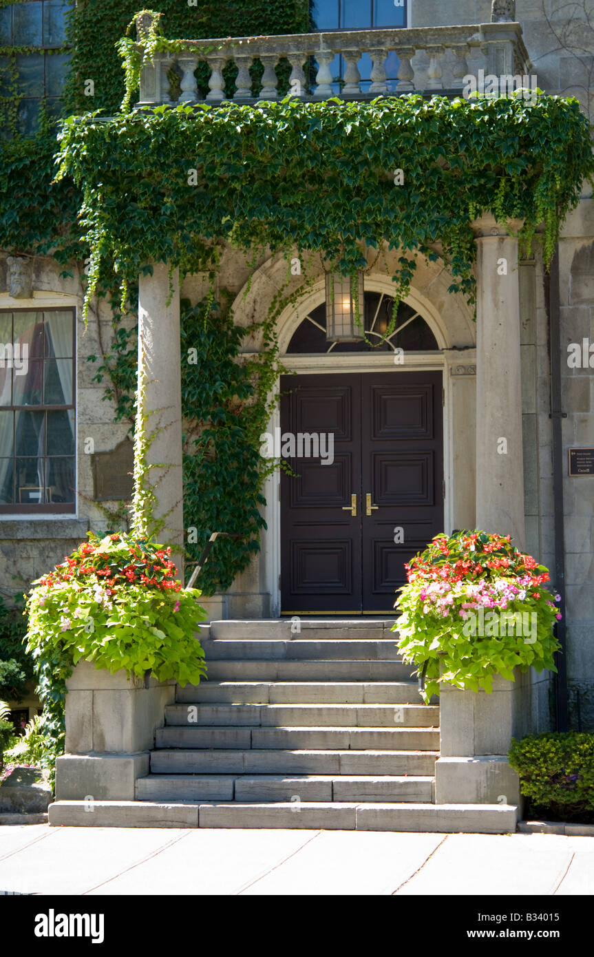 Front entrance to the old courthouse in Niagara on the lake, Ontario, Canada Stock Photo