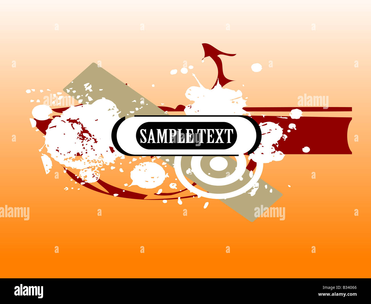 Sprayed Round Design stained circular design Stock Photo - Alamy