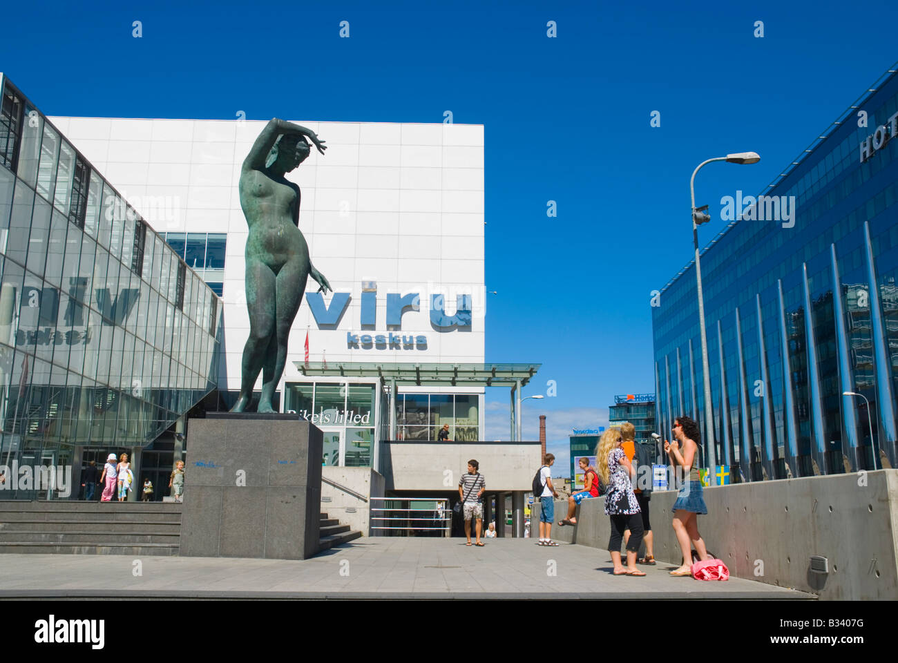 Hämärik statue next to Viru Keskus shopping centre in Tallinn Estonia Europe Stock Photo