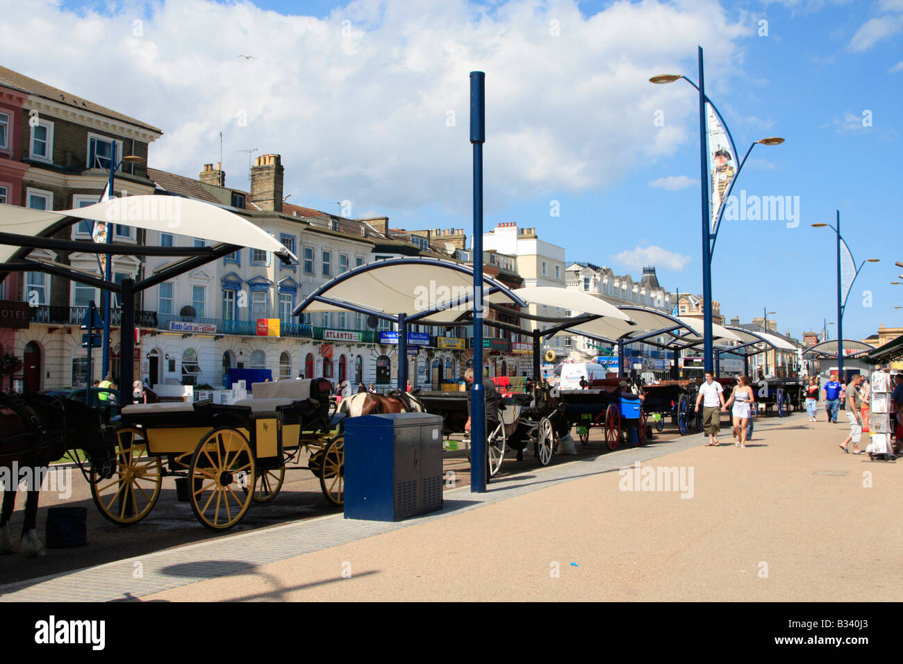 great yarmouth golden mile seafront promenade east anglia norfolk england Stock Photo