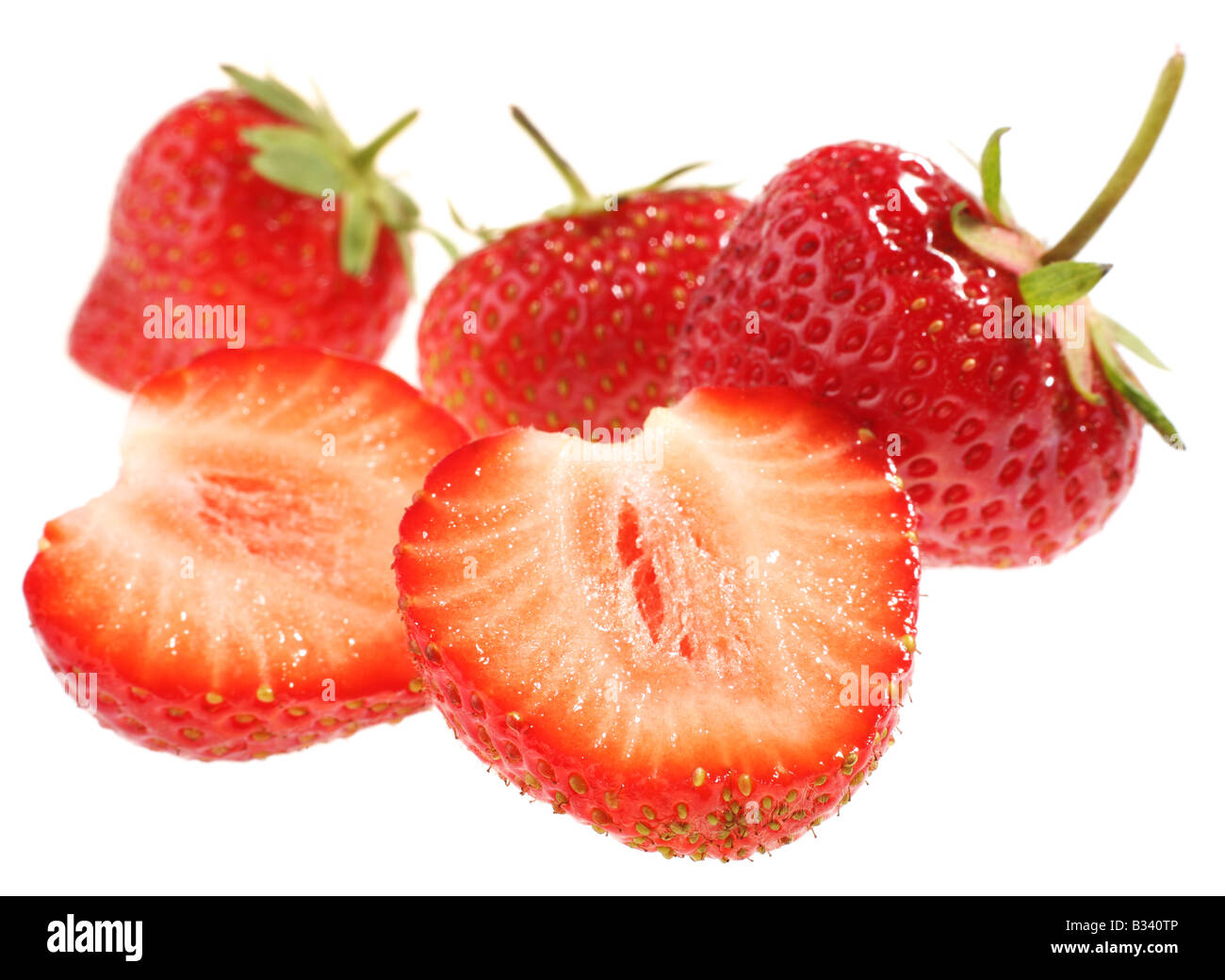 Strawberry fresh fruit isolated on white background Stock Photo - Alamy