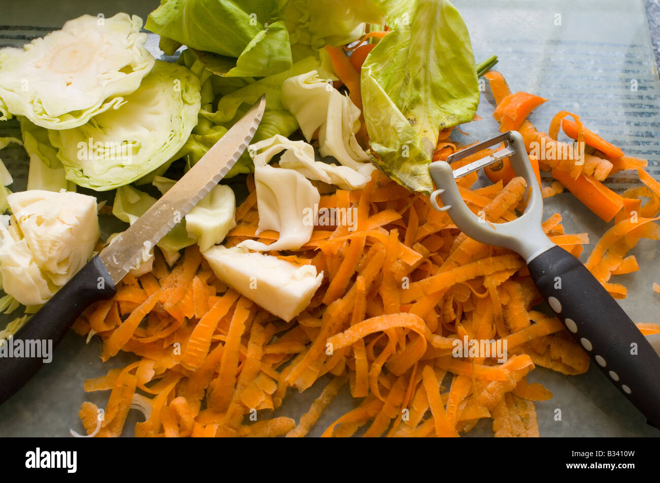 Vegetable Peelings Stock Photo Alamy
