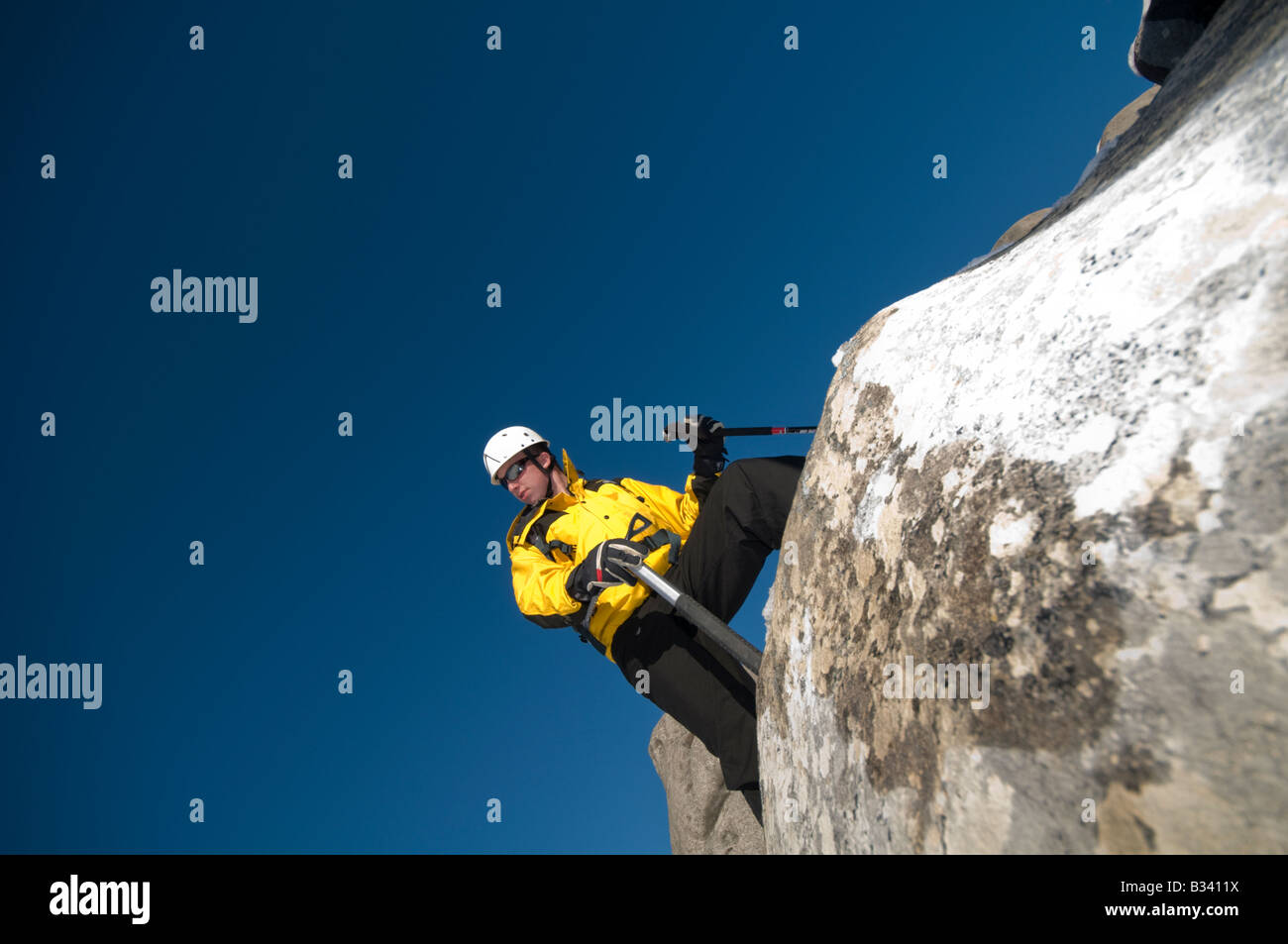 Winter mountaineering Stock Photo
