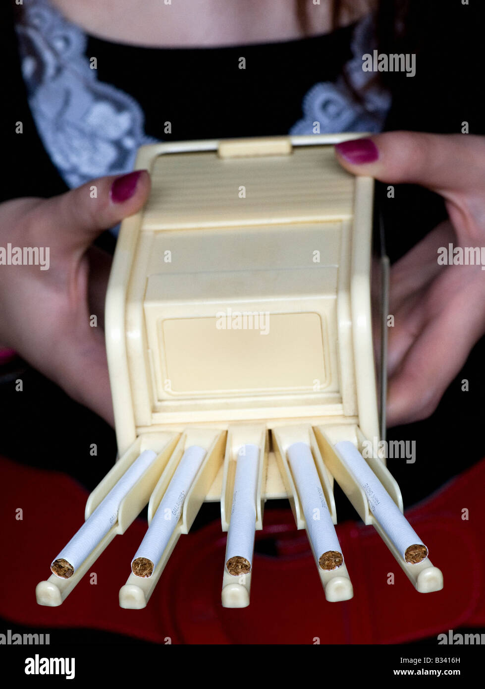 Kitsch Early 1950s Plastic Cigarette Dispenser FOR EDITORIAL USE ONLY Stock Photo