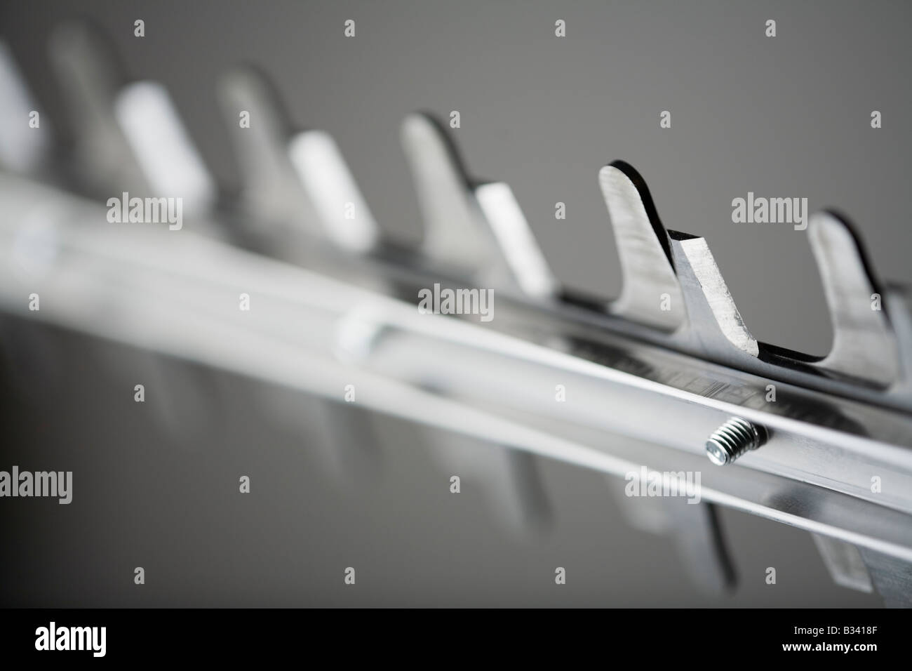 Blade of a new hedge trimmer Stock Photo Alamy
