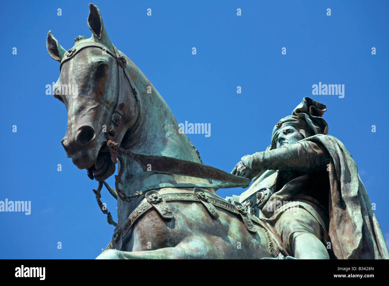 Statue of Etienne Marcel by Antonin Idrac near the Hotel de Ville Paris France Stock Photo