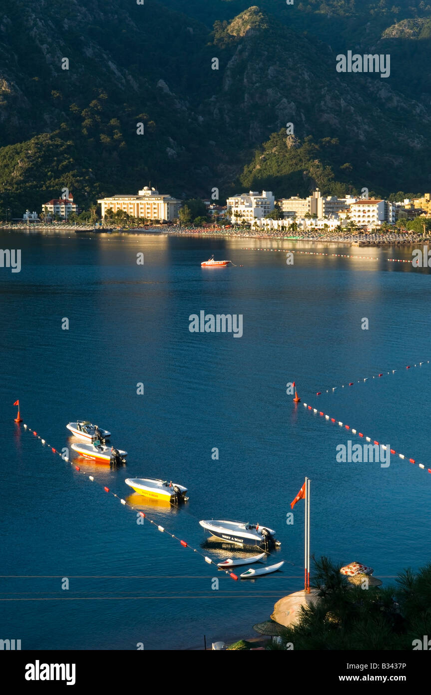 Boats moored at Icmeler Bay Marmaris Mugla Turkey Stock Photo - Alamy