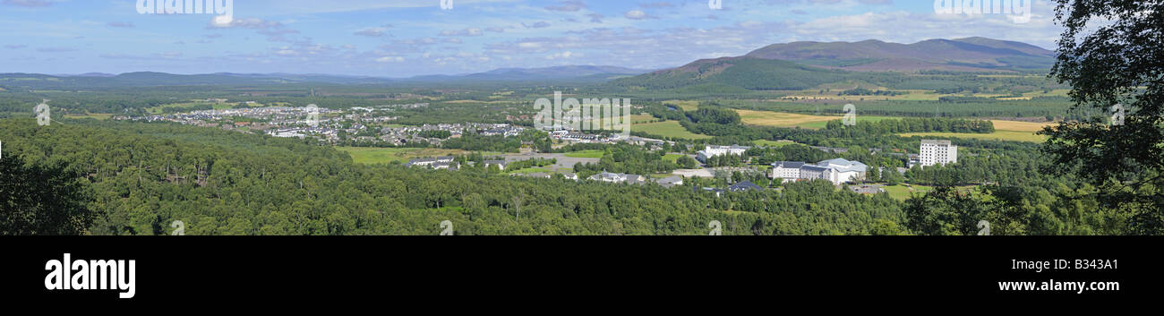 A panoramic view of the Scottish Highland Village of Aviemore Inverness-shire Stock Photo