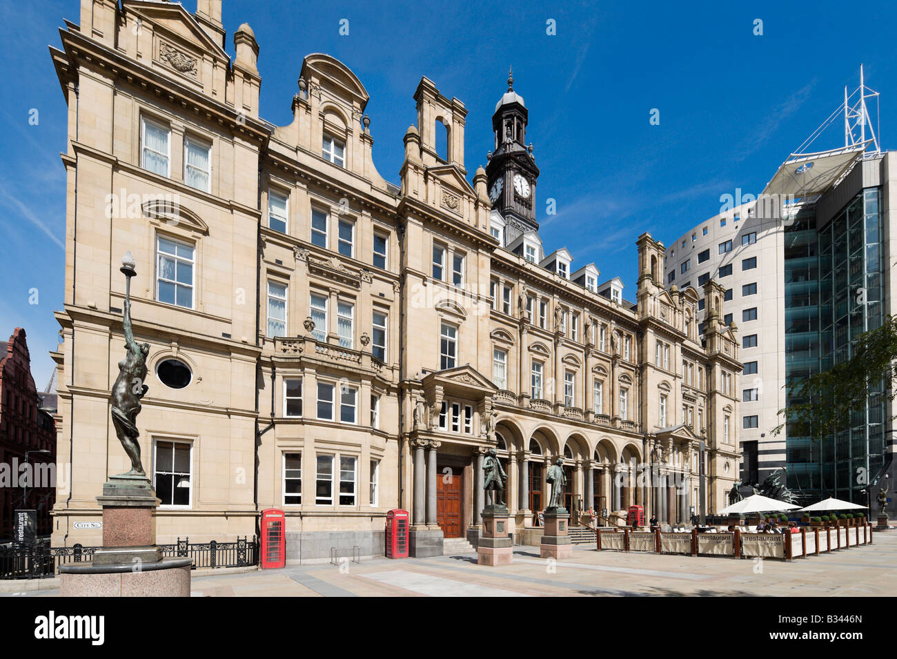 The Old Post Office containing The Restaurant Bar and Grill, City Square, Leeds, West Yorkshire, England Stock Photo