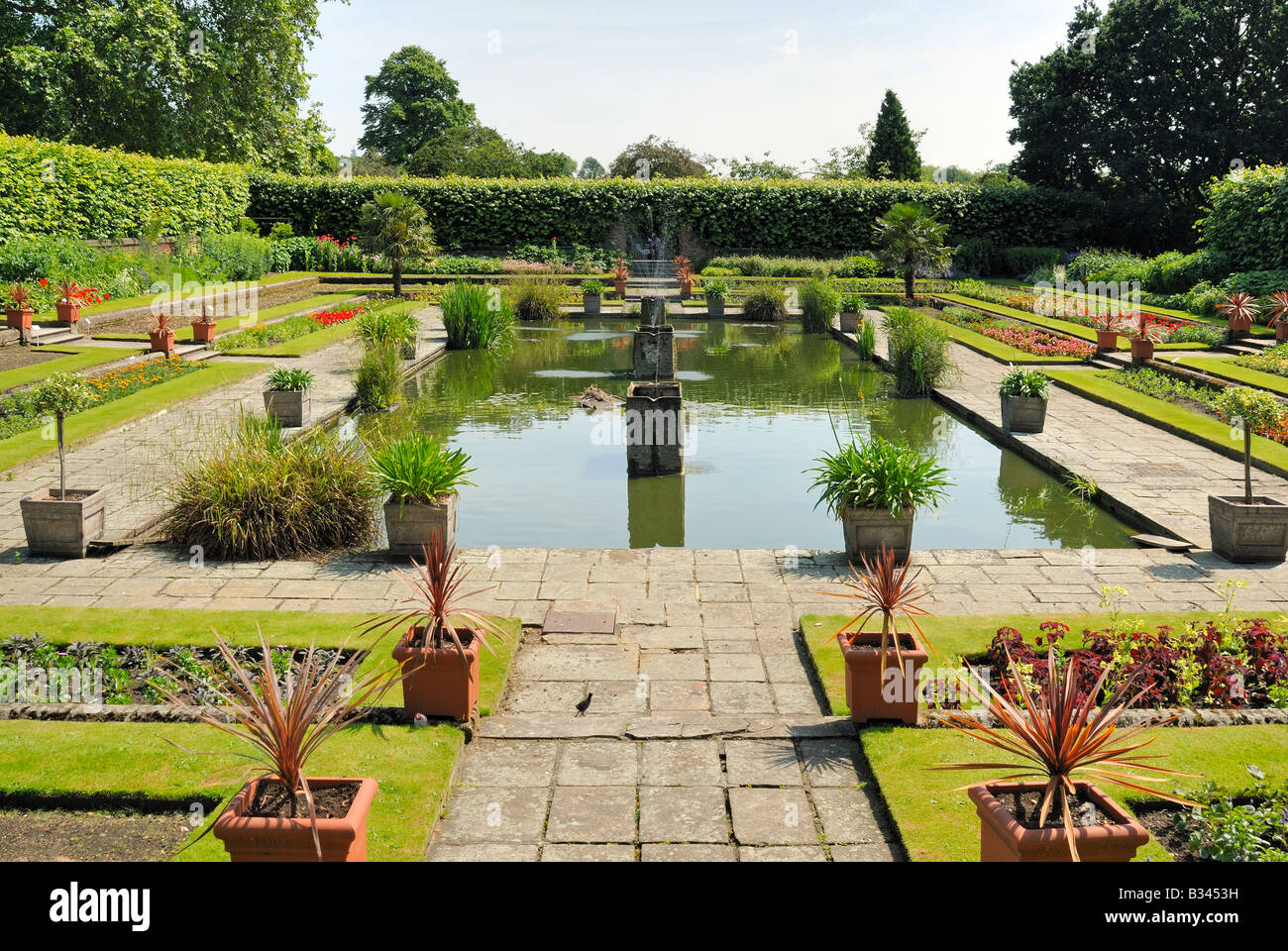 Sunken Garden, Kensington Gardens, Kensington Palace, London Stock Photo