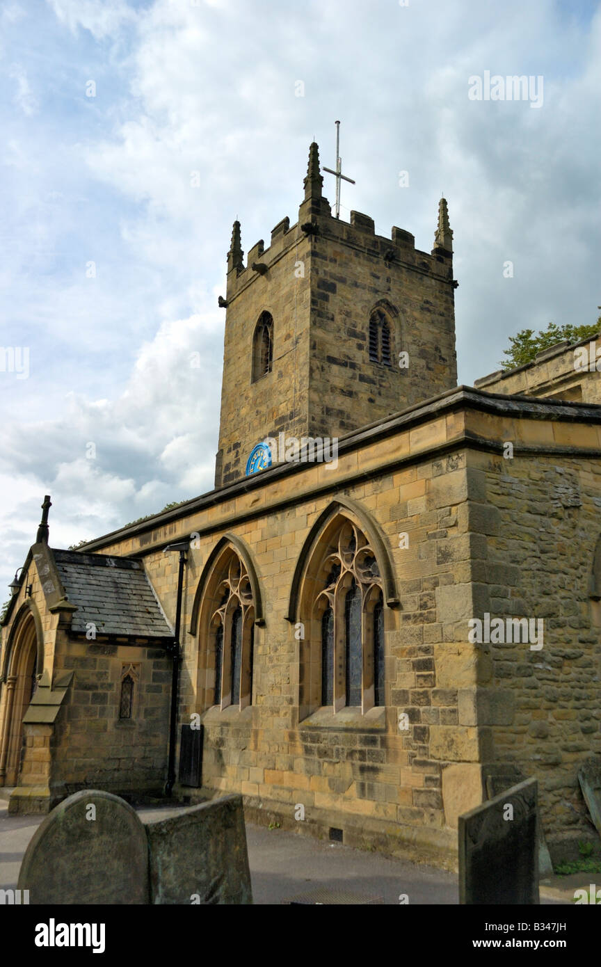 The Parish Church of St Lawerence, Eyam, Derbyshire, England Stock Photo