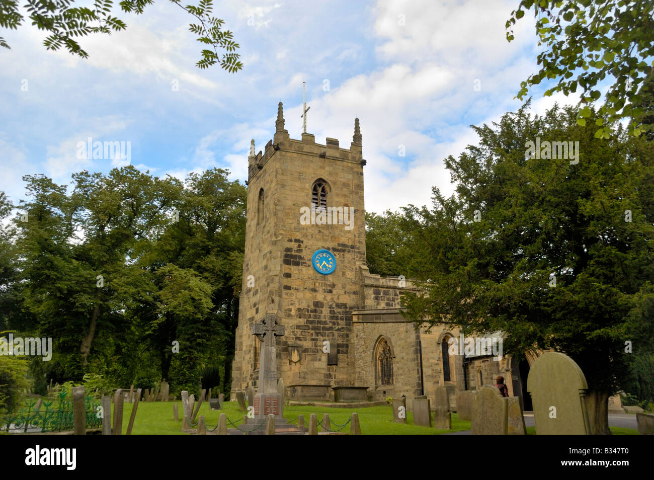 The Parish Church of St Lawerence Eyam Derbyshire England Stock Photo