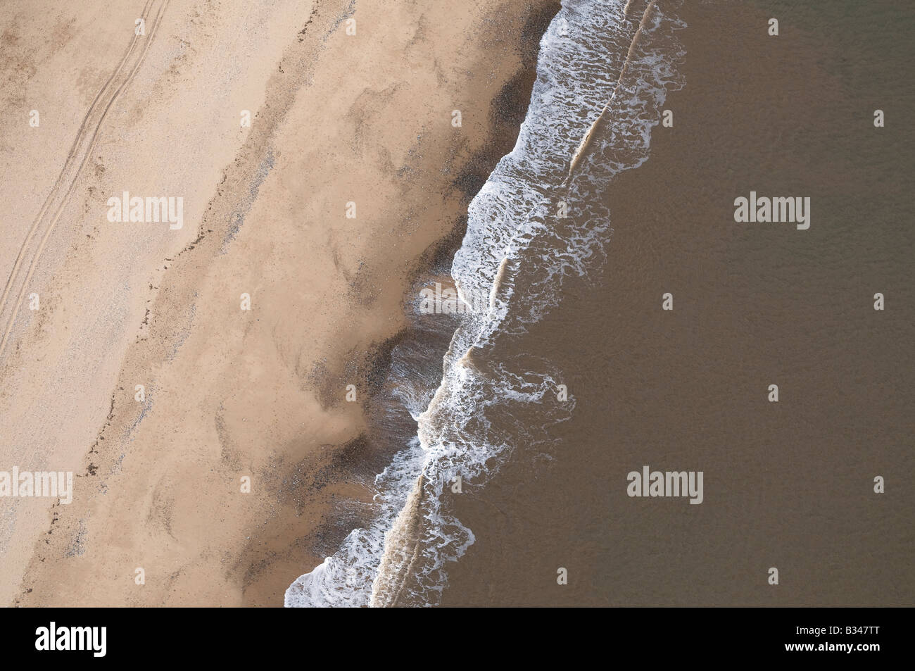 aerial view of sea and beach, norfolk, england Stock Photo - Alamy