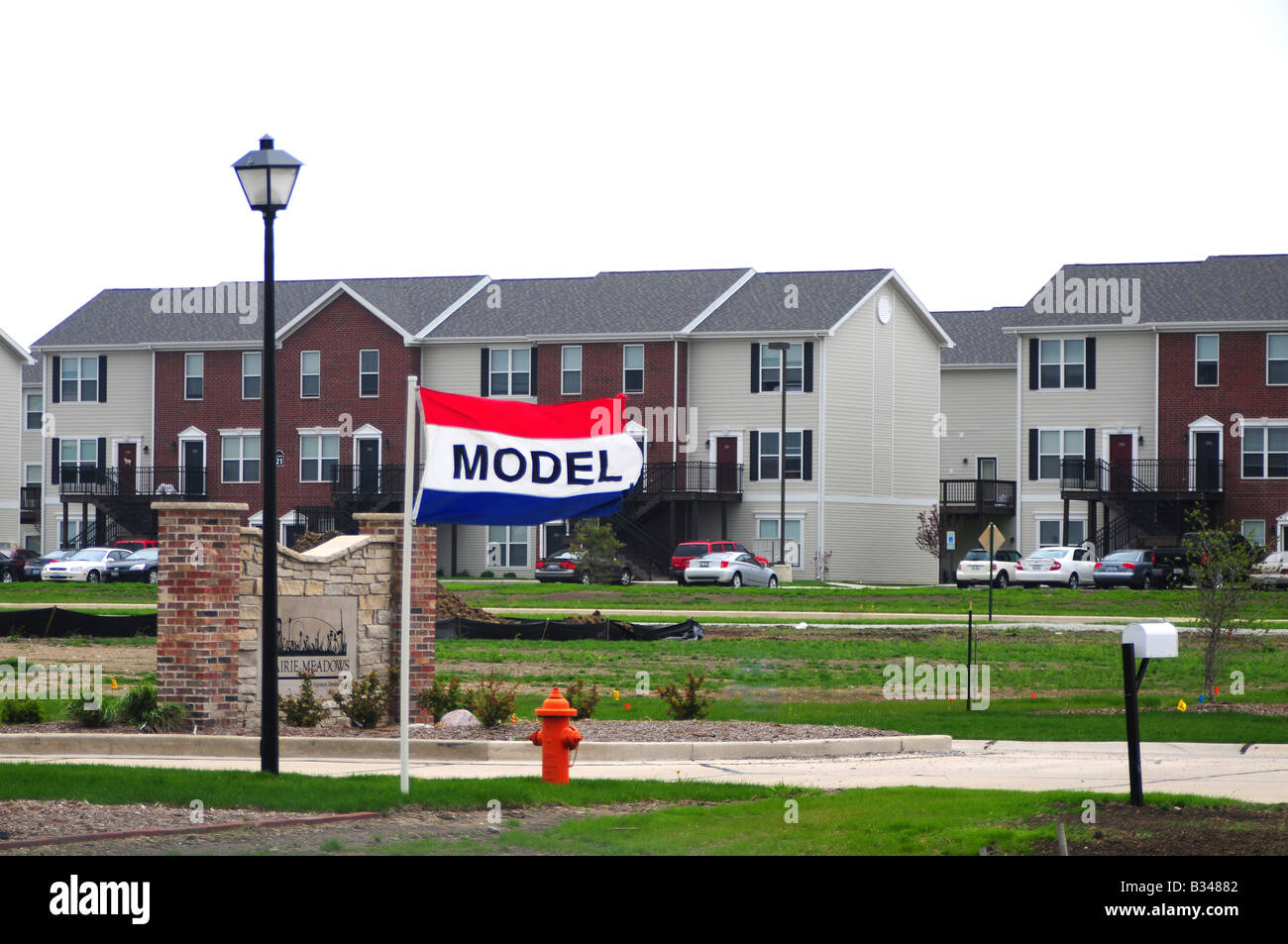 Model town homes for sale or lease Stock Photo Alamy