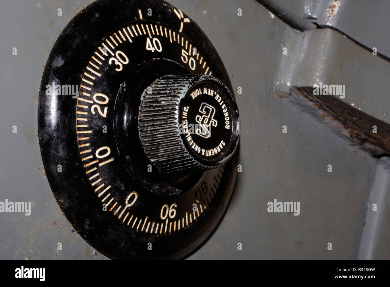 safe combination dial Stock Photo