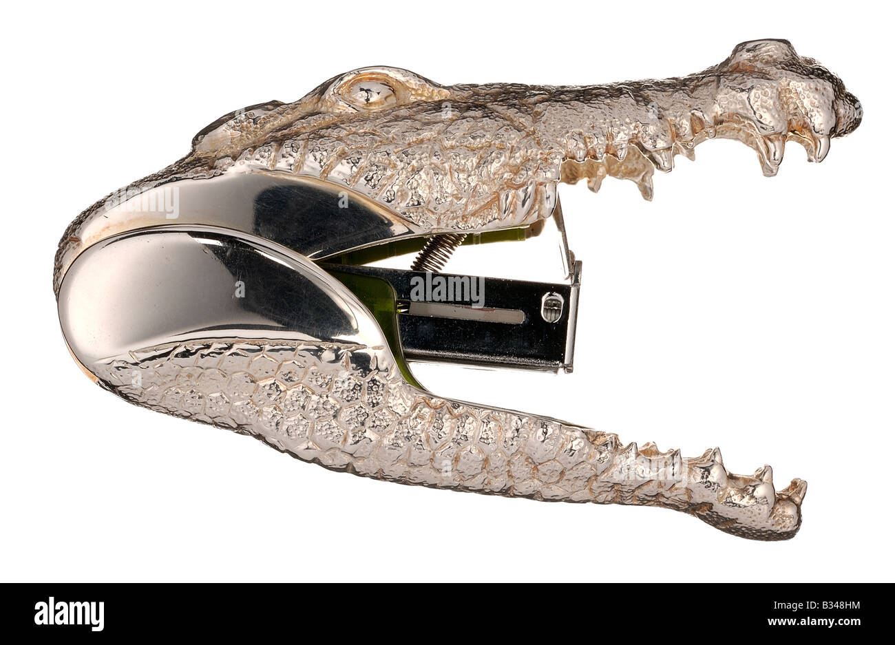 Silver crocodile stapler Stock Photo - Alamy