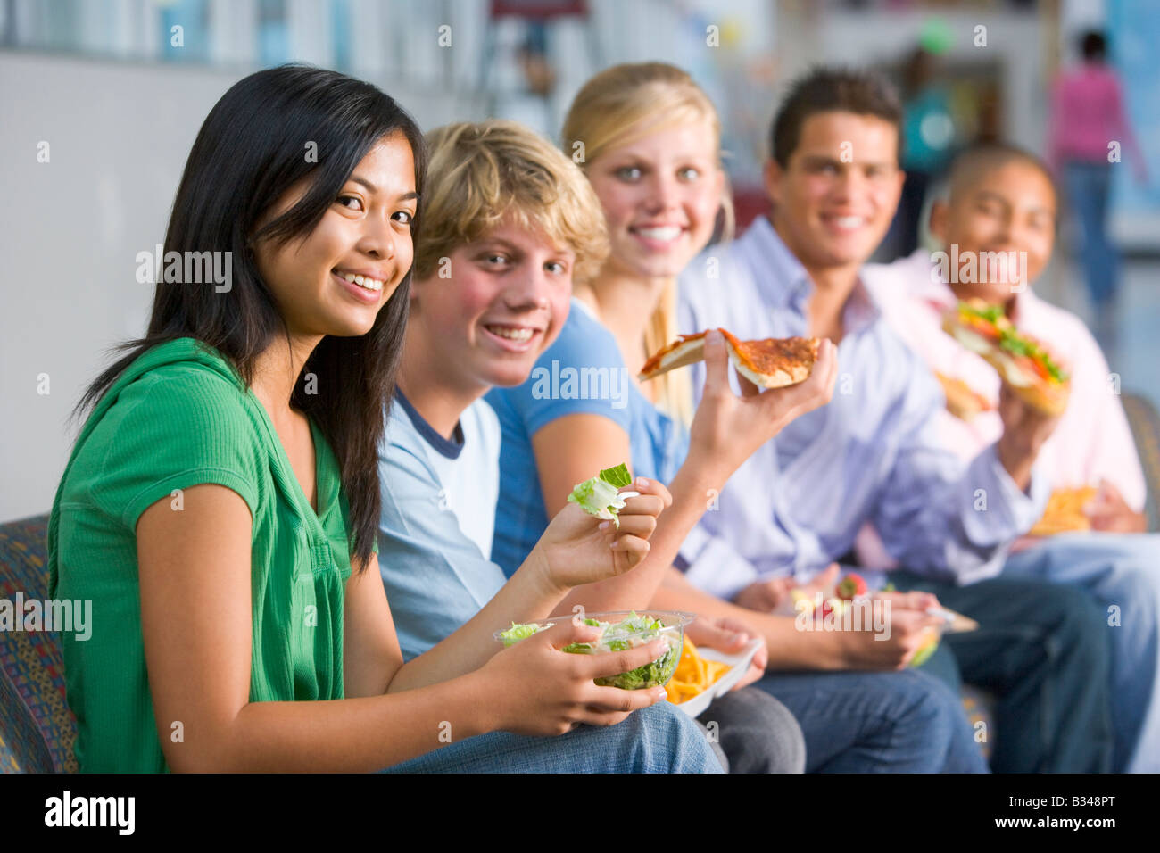 Pupils having lunch at hi-res stock photography and images - Alamy