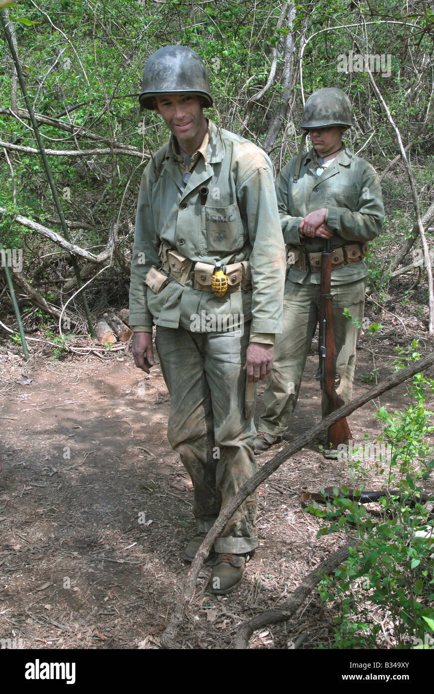 GI during a reenactment of the Vietnam War in Glendale Md Stock Photo