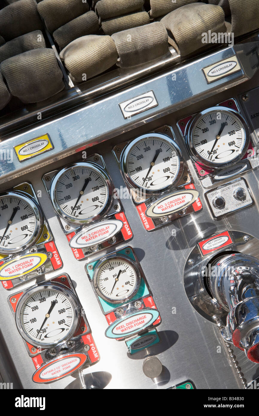 Fire truck gauges hi-res stock photography and images - Alamy
