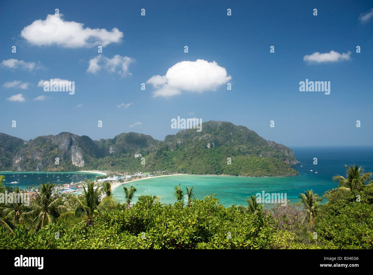 view of tropical ko phi phi island, southern thailand, asia Stock Photo