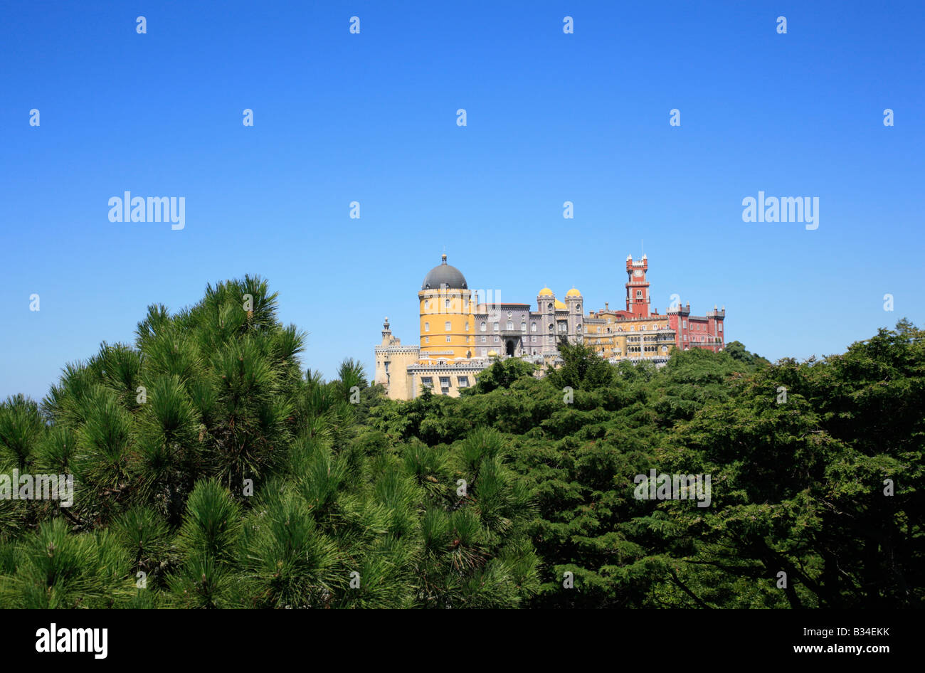 Pena Palace in Sintra near Lisbon in Portugal Stock Photo