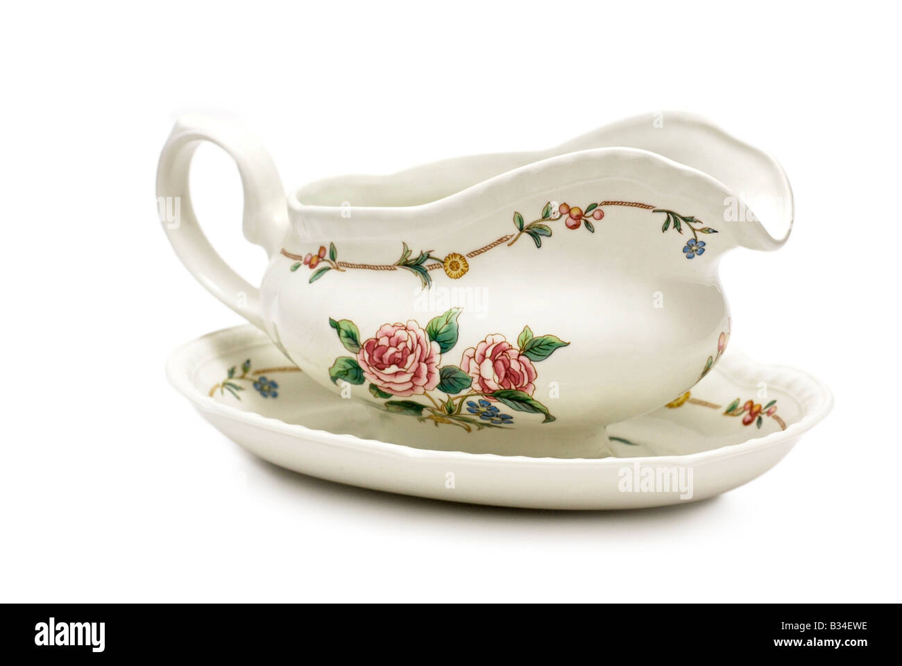 Gravy Boat and Dish/Stand Stock Photo