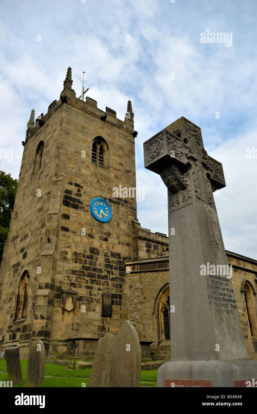 The Parish Church of St Lawerence, Eyam, Derbyshire, England Stock Photo