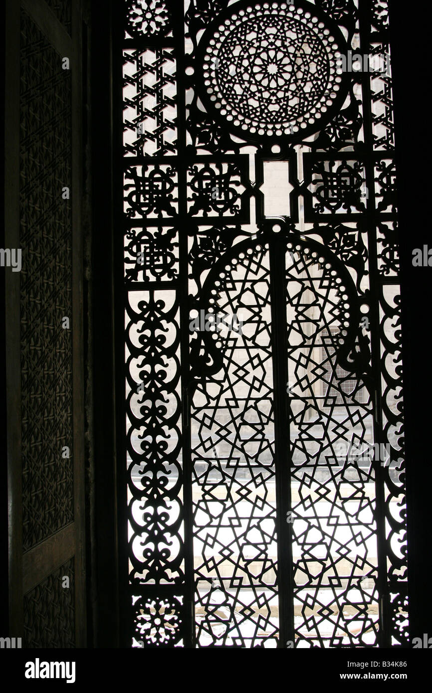 window in AlRifai Mosque, cairo, Egypt Stock Photo Alamy