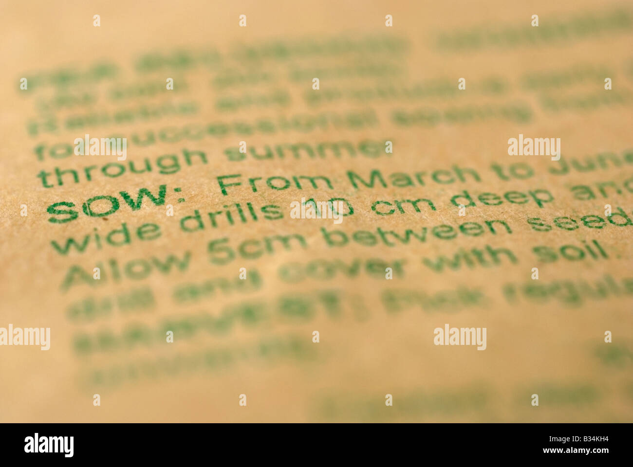 Seed packet Stock Photo