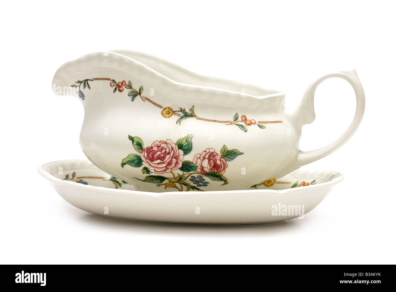 Gravy Boat and Dish/Stand Stock Photo