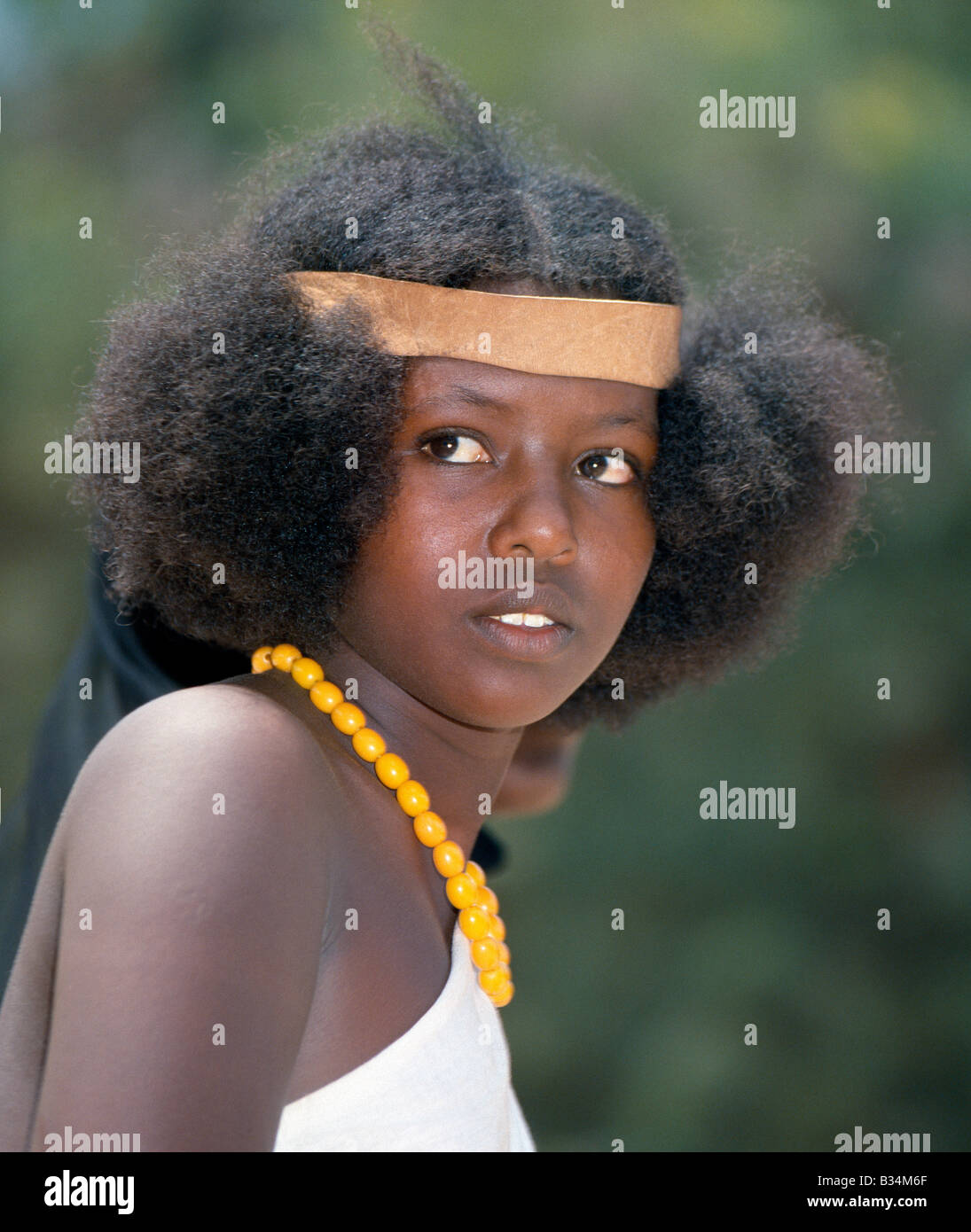 Kenya, Northeastern Province, Garissa. A pretty young Somali girl. Stock Photo