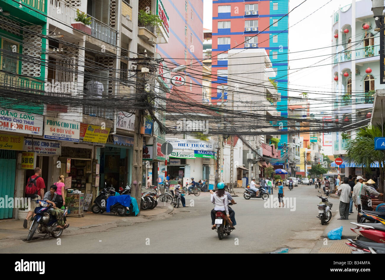 Street scene in Ho Chi Minh, Vietnam Stock Photo