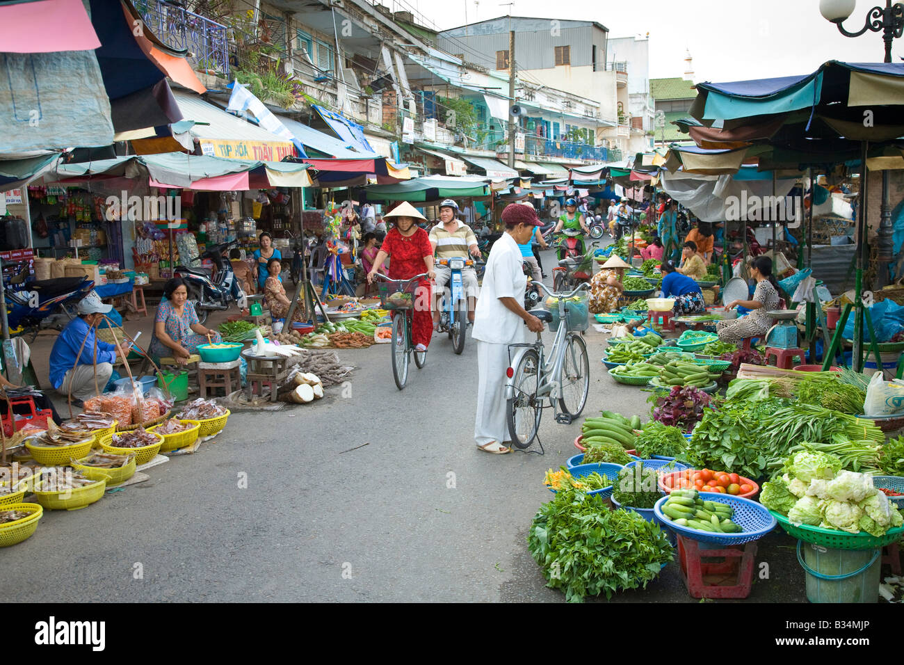 A market scene in south Vietnam Stock Photo