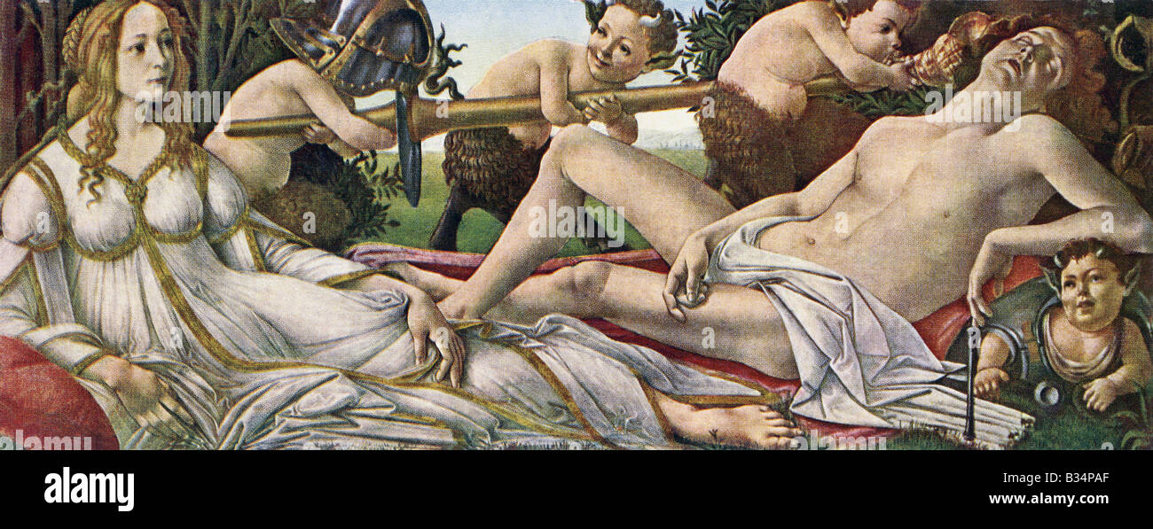 Botticelli's Mars and Venus Stock Photo