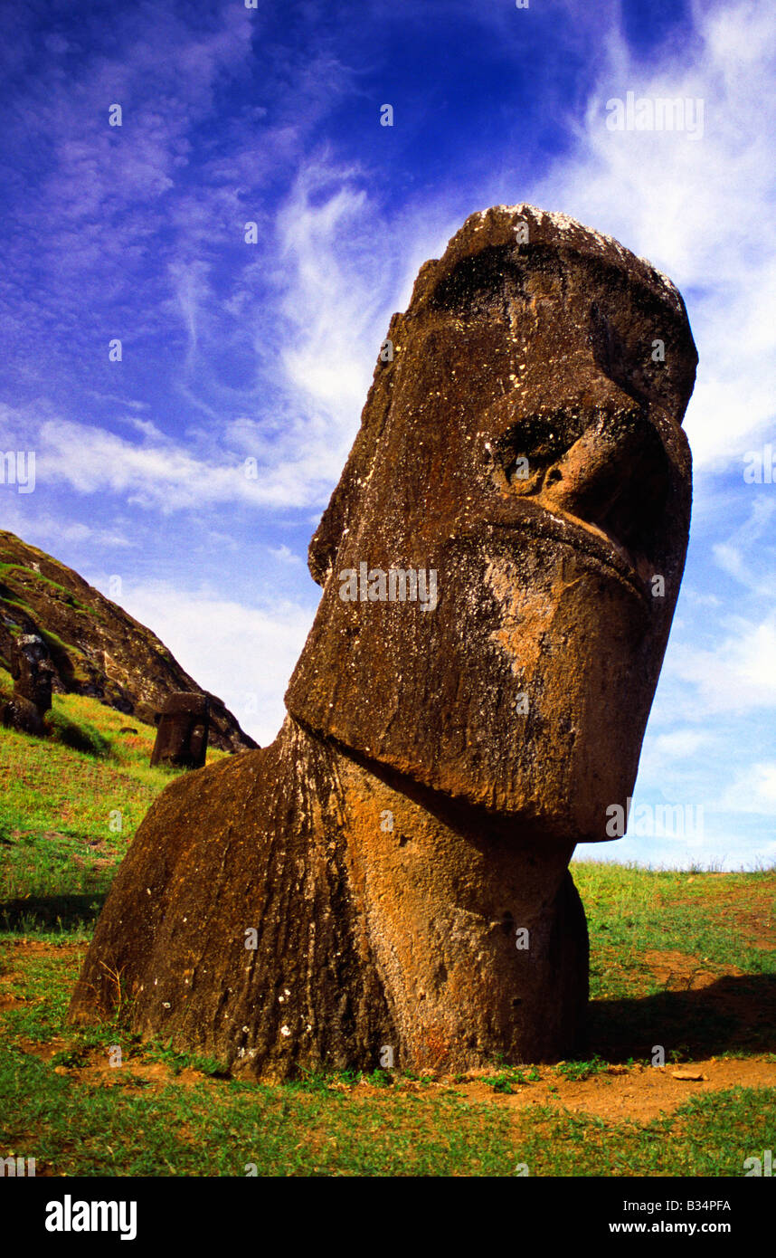 Easter Island moai Stock Photo