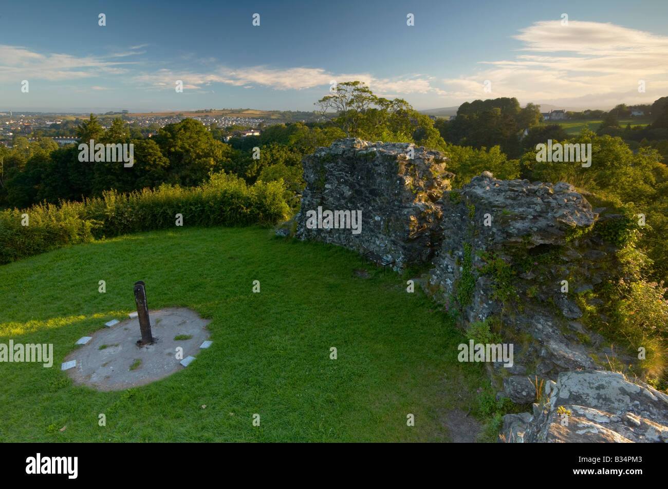 A view of Plympton from the top of the town castle at dawn Plymouth