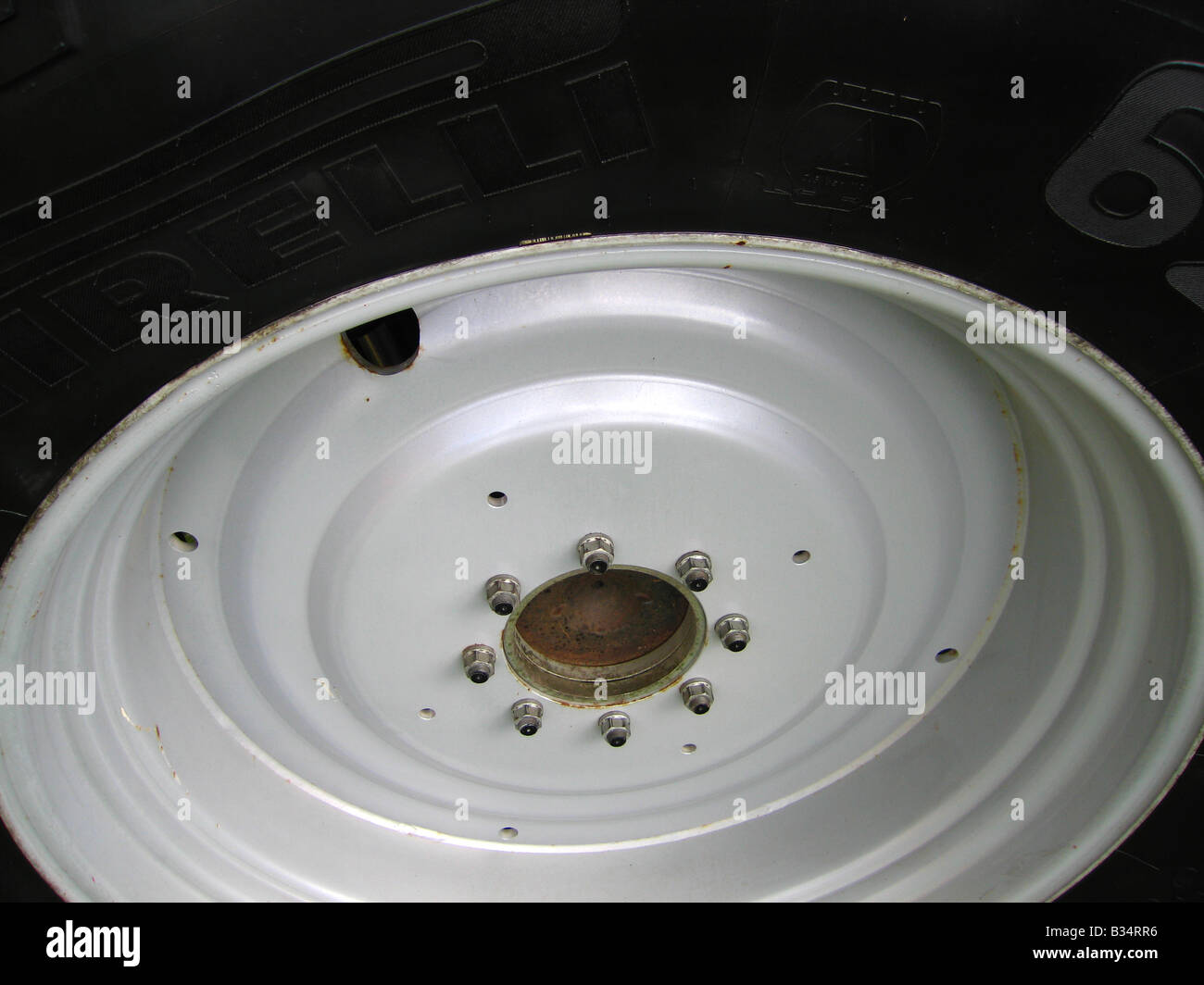 Heavy duty tractor tyre Stock Photo Alamy