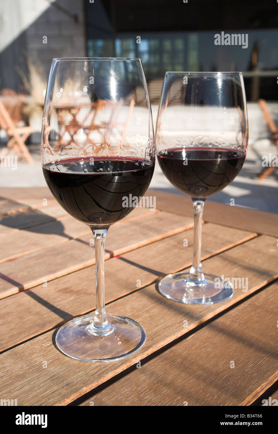 Glasses of Malbec wine, at a winery in Maipo Valley, Mendoza in Argentina  Stock Photo - Alamy
