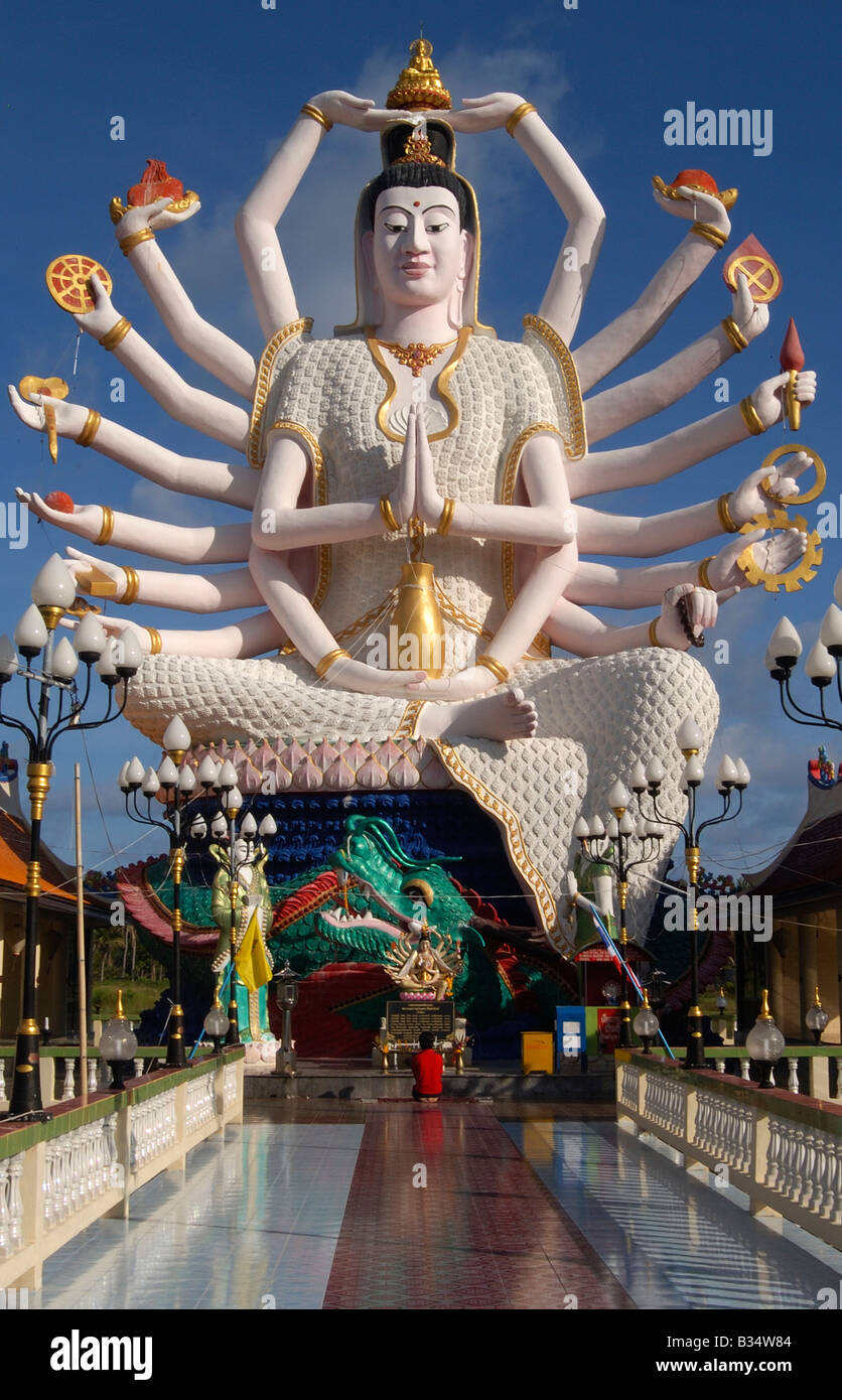 Koh Samui Temple Thailand, Asia.  Temple Plai Laem Wat Nuan Naram Stock Photo